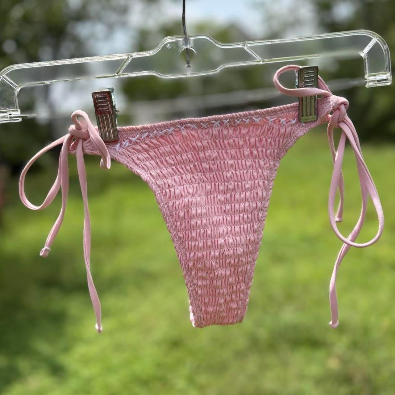 upcycled heart charm bikini bottoms