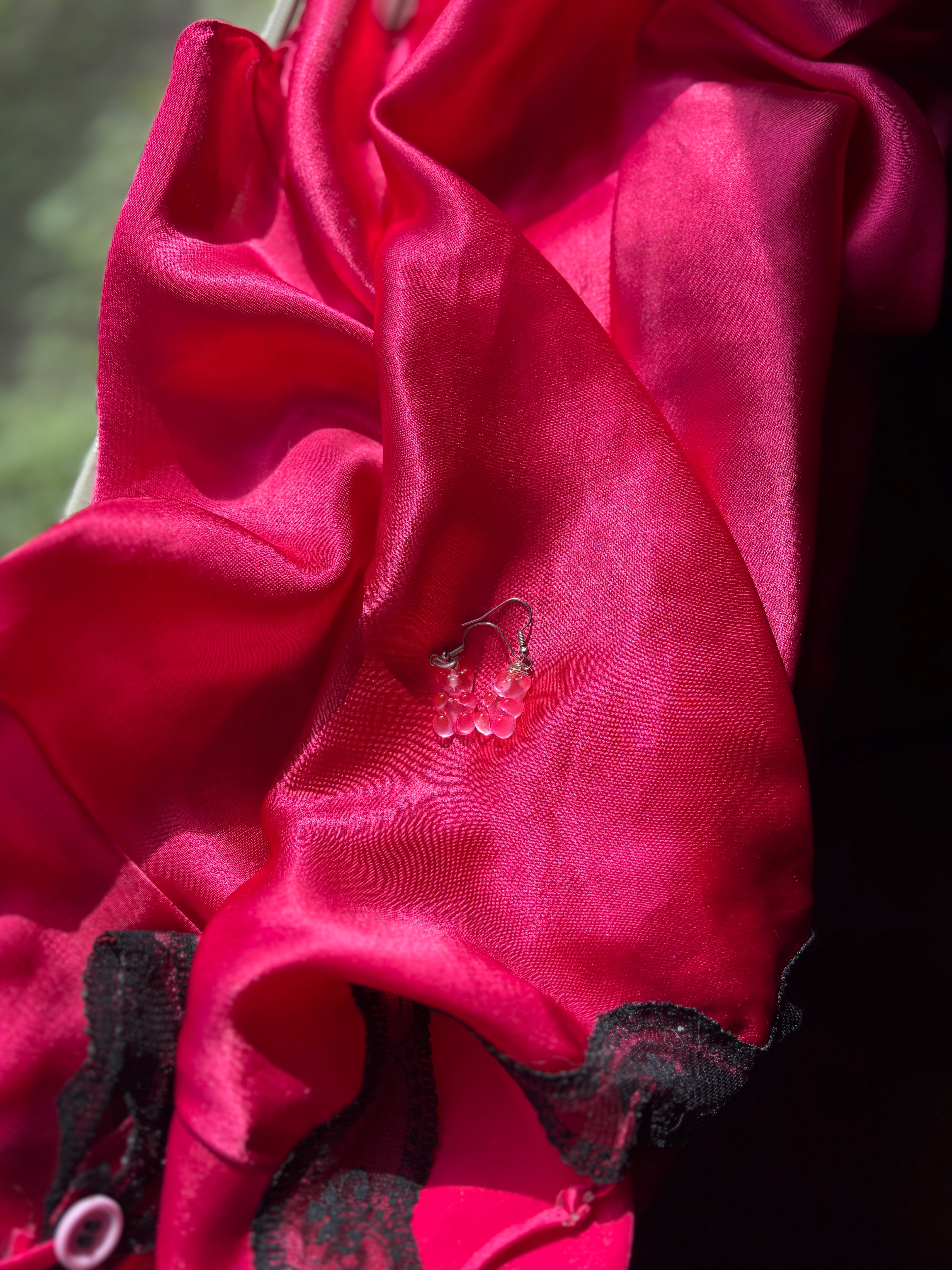 pink gummy bear earrings