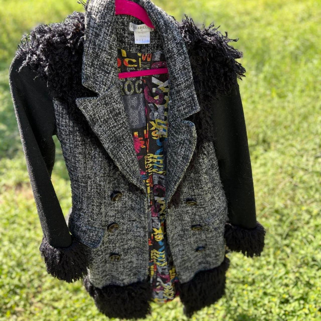 90s tweed coat