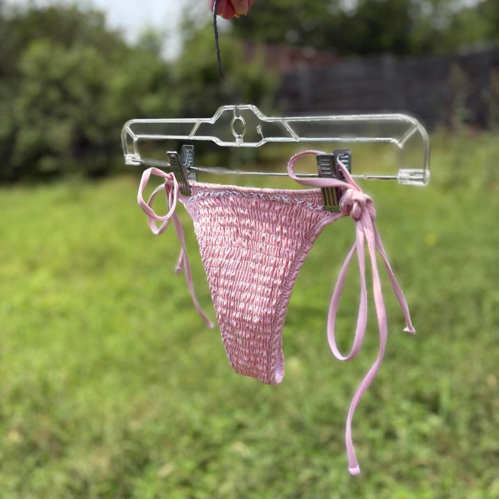 upcycled heart charm bikini bottoms