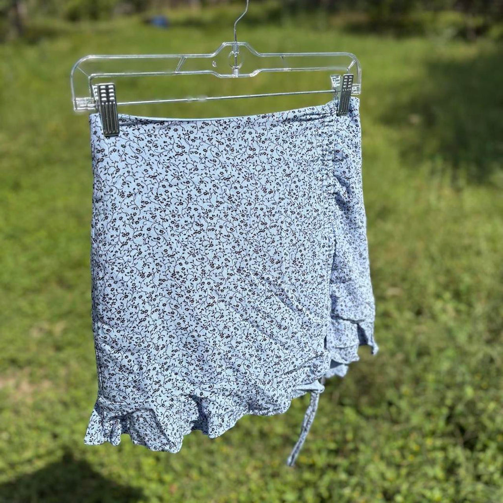 light blue skirt