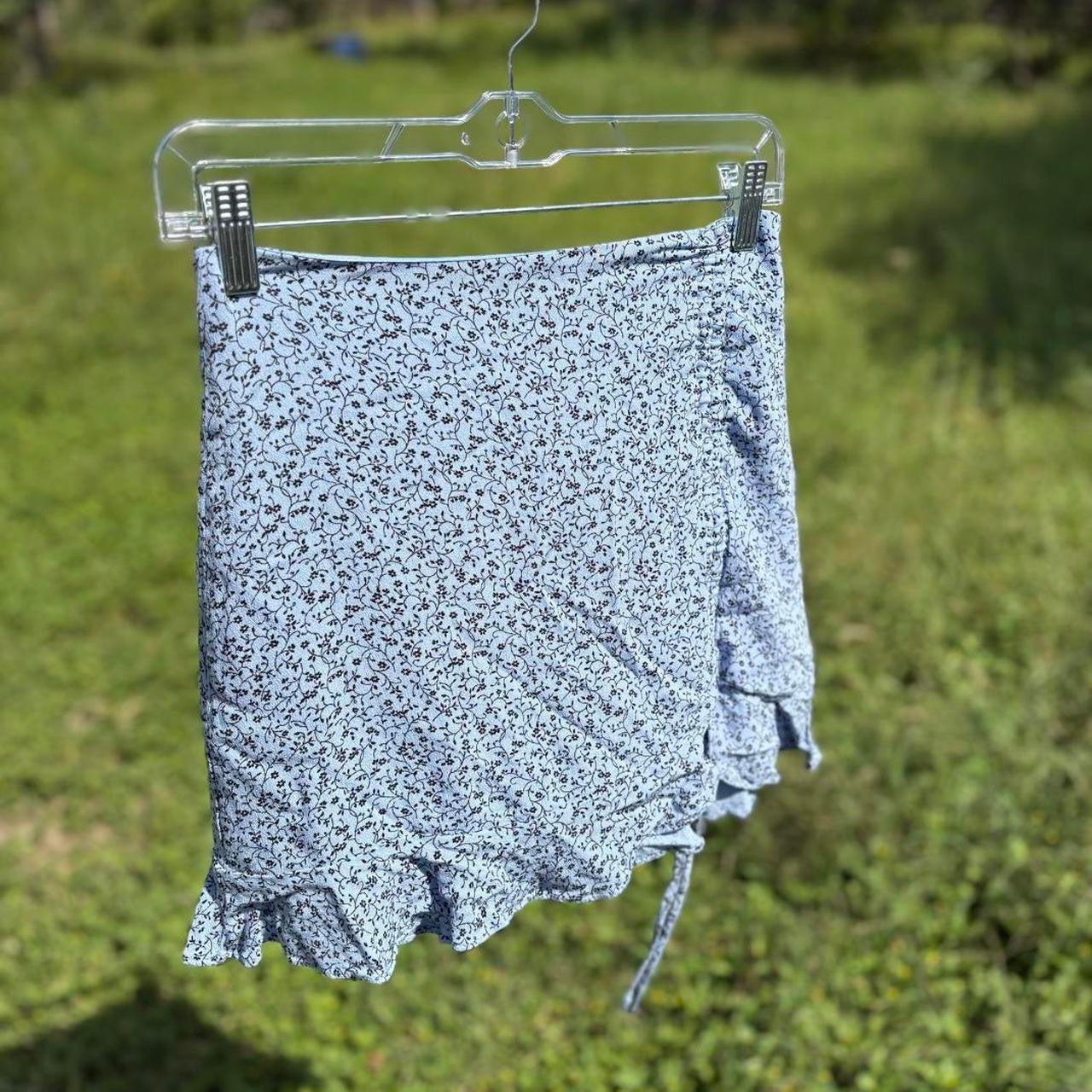light blue skirt