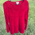 80s red blouse