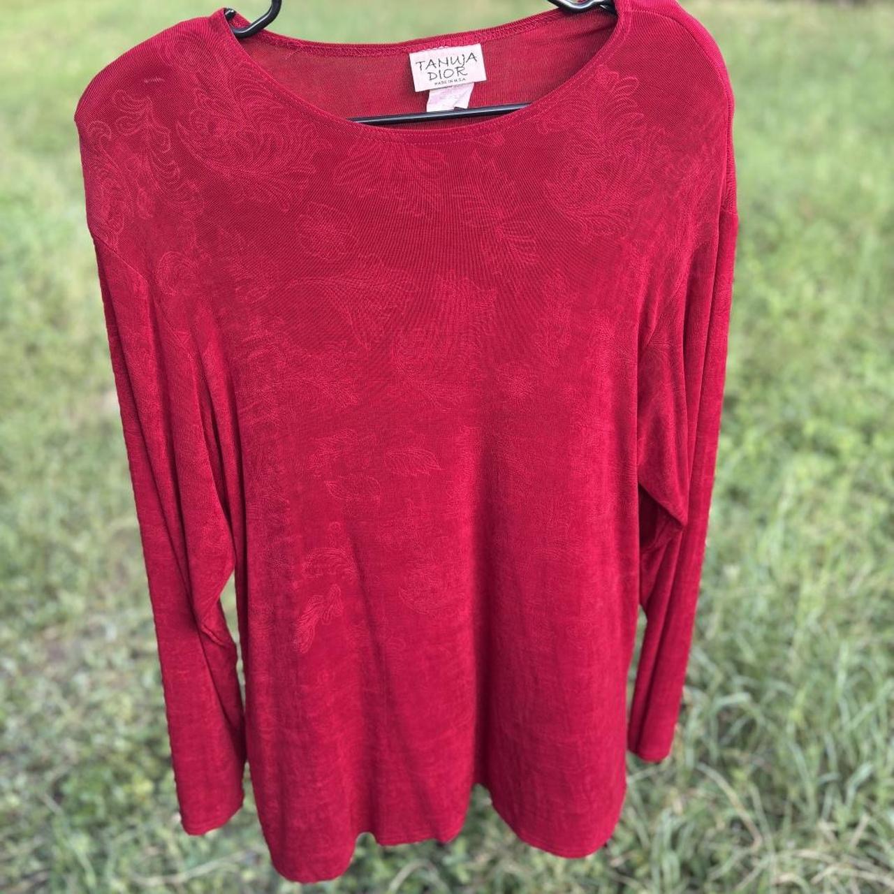 80s red blouse
