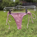 upcycled heart charm bikini bottoms