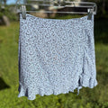 light blue skirt