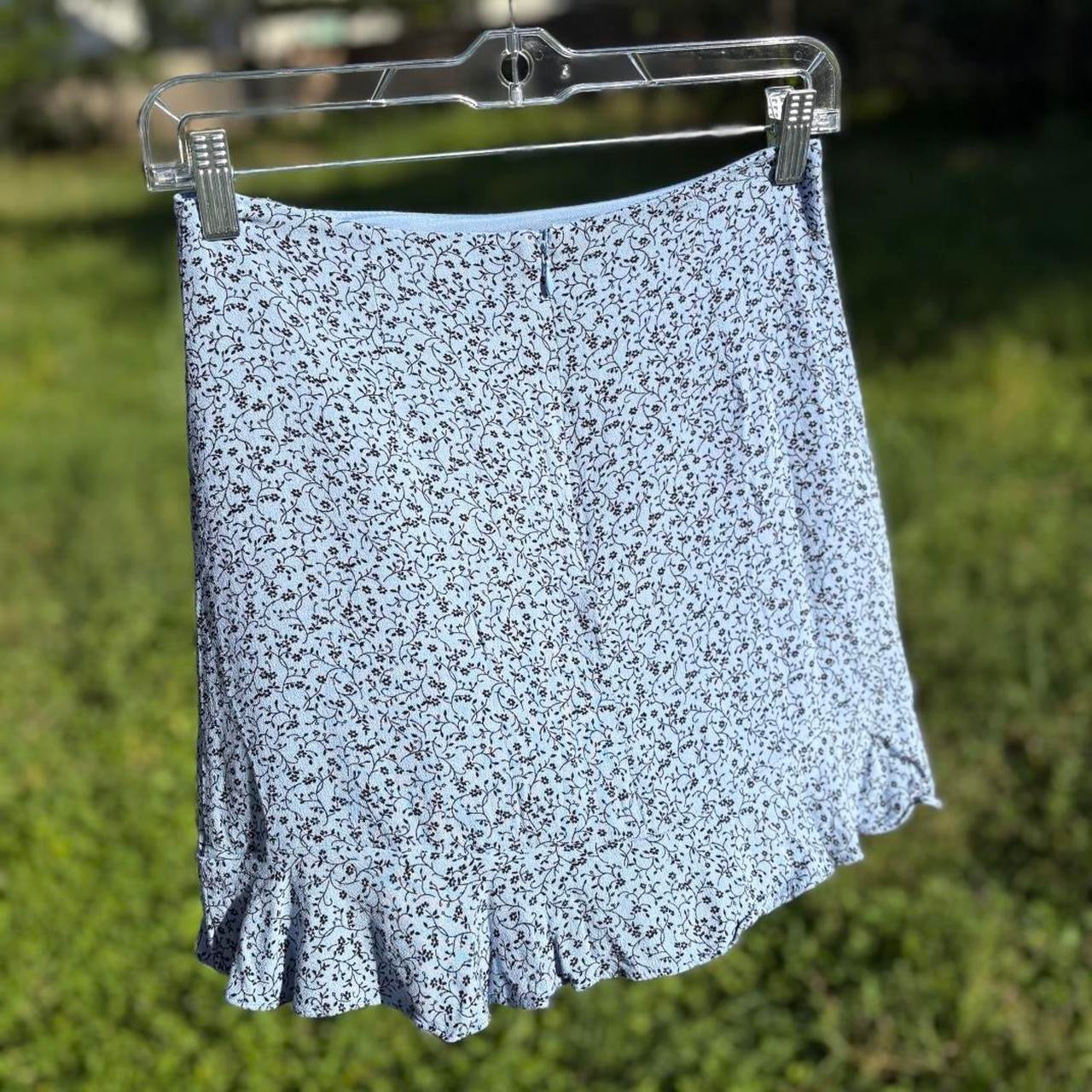 light blue skirt