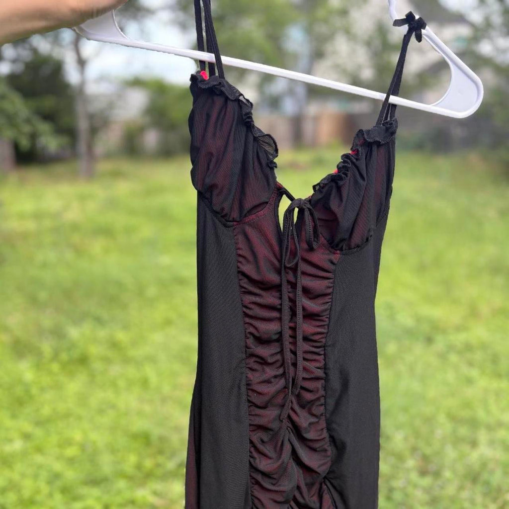Black Mesh mini dress