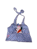 upcycled blue bunny halter top