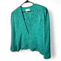 vintage 80s teal beaded jacket