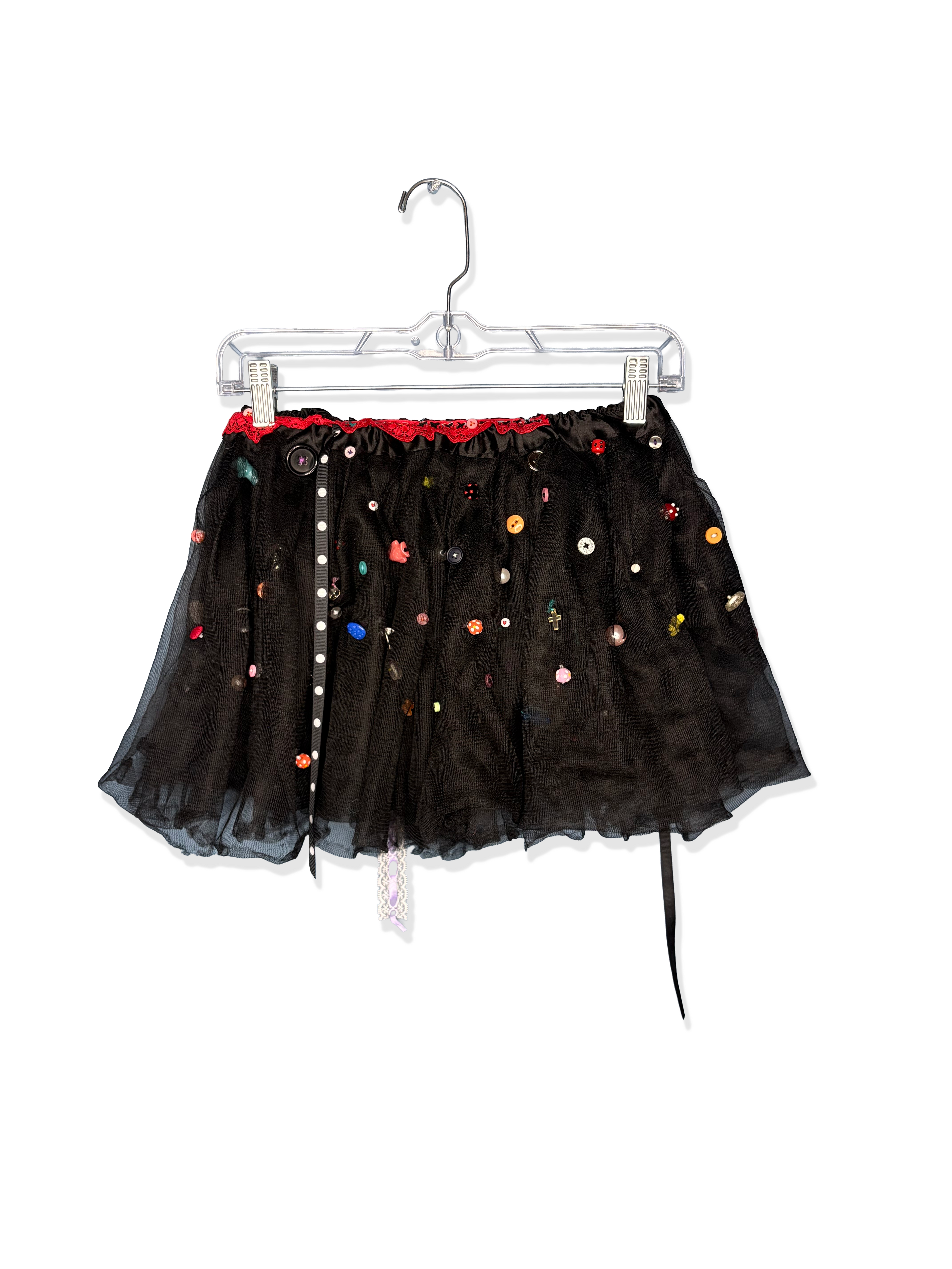 upcycled black sheer tutu